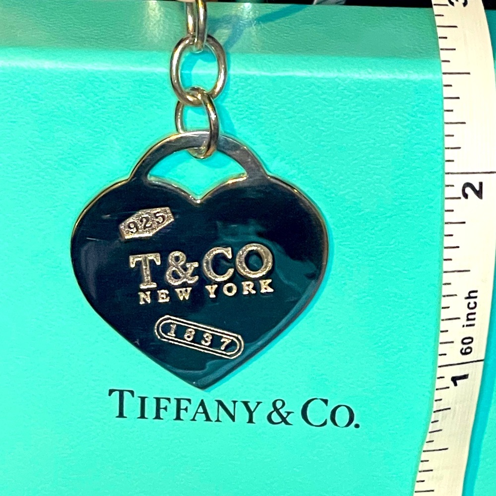 Tiffany & Co XL 1837 T&Co. NY heart pendant charm
